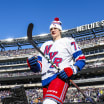 Matt Rempe rookie lap outside 2024 Stadium Series