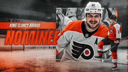 Scott Laughton Nominated for the 2023-24 King Clancy Memorial Trophy